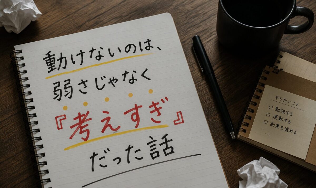 【#1】動けないのは、弱さじゃなく『考えすぎ』だった話